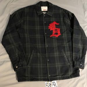 Supreme Plaid Canvas Coach Jacket